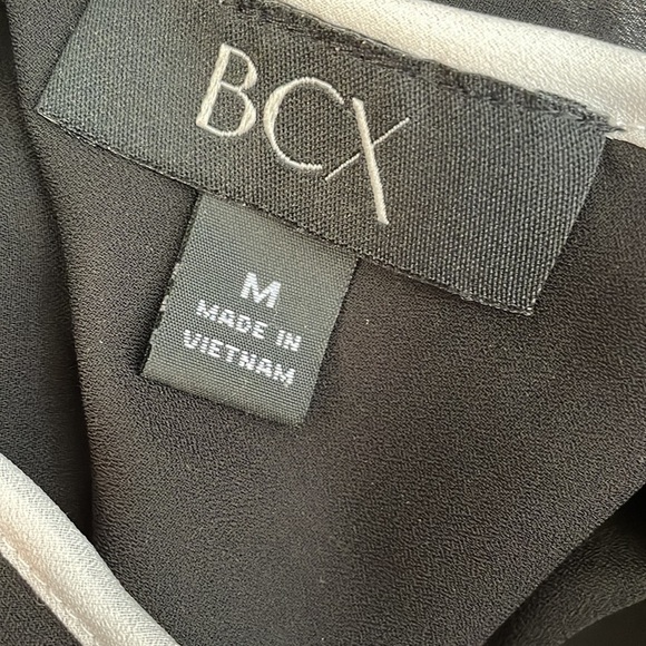 BCX Black Chiffon Cold Shoulder Poncho Top - Picture 5 of 6